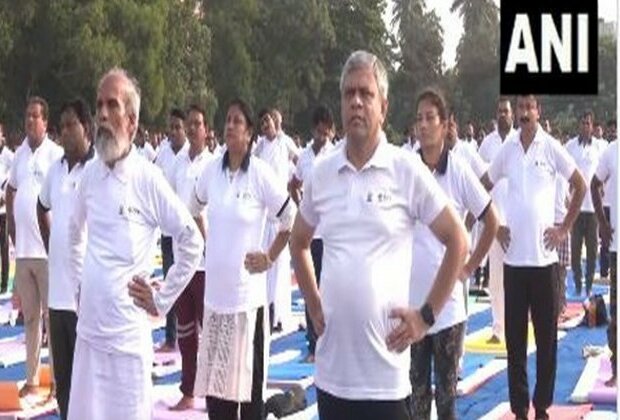 9th International Yoga Day: Railways Minister Ashwini Vaishnaw performs Yoga in Odisha's Balasore