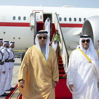 Mansour bin Zayed arrives in Doha to lead state delegation on behalf of UAE President to extraordinary Gulf and emergency Arab-Islamic summits