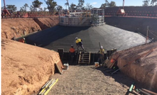  The first turbine foundation after concrete pour