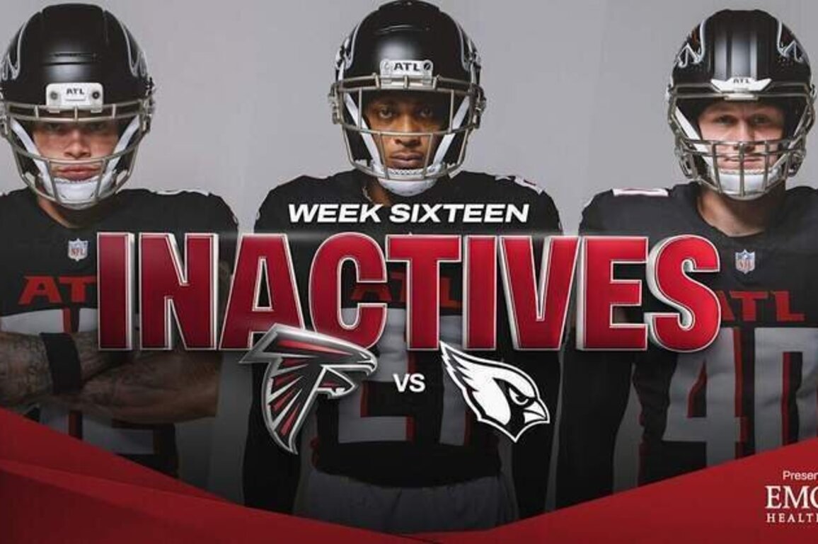 Atlanta Falcons inactives for Week 16 vs. Arizona Cardinals