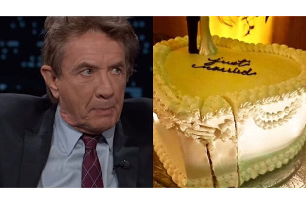 Martin Short accidentally slices Selena Gomez's wedding cake, thought it was part of the dessert spread