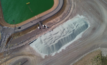 Spodumene concentrate stockpile at the Finniss lithium project.