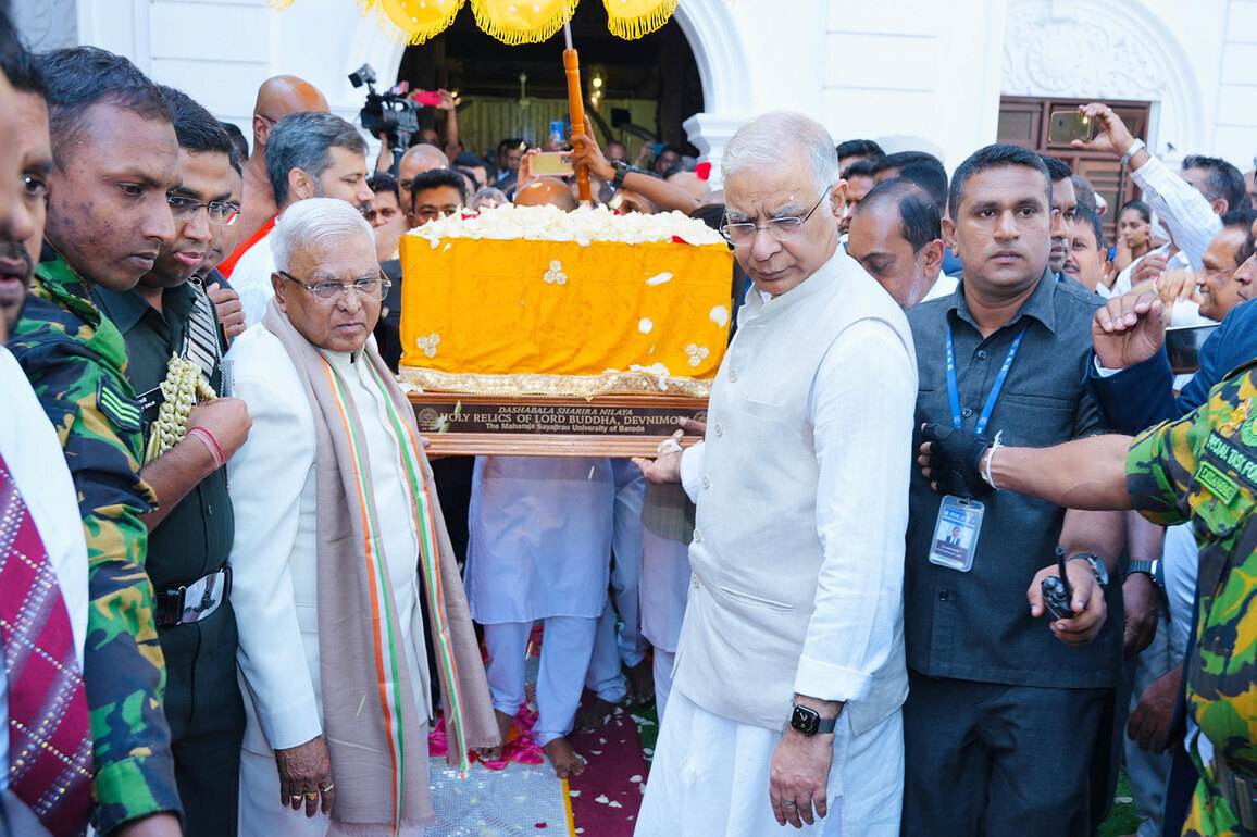 Sacred Devnimori Relics of Lord Buddha return to India after historic exposition in Sri Lanka