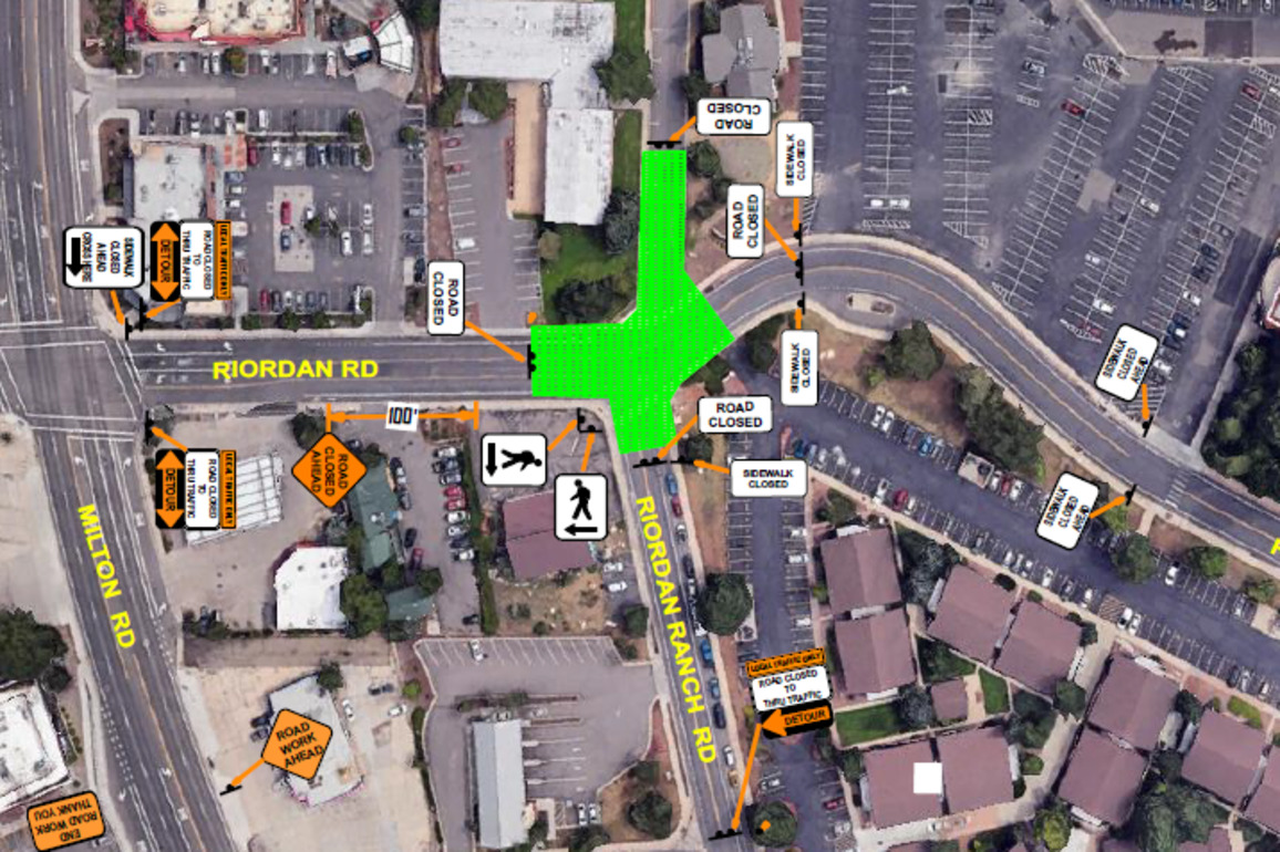 Intersection of Riordan Drive, Riordan Ranch Street to close overnight June 16 through June 19