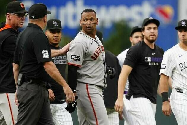 Giants ride homer streak into finale of heated series at Rockies