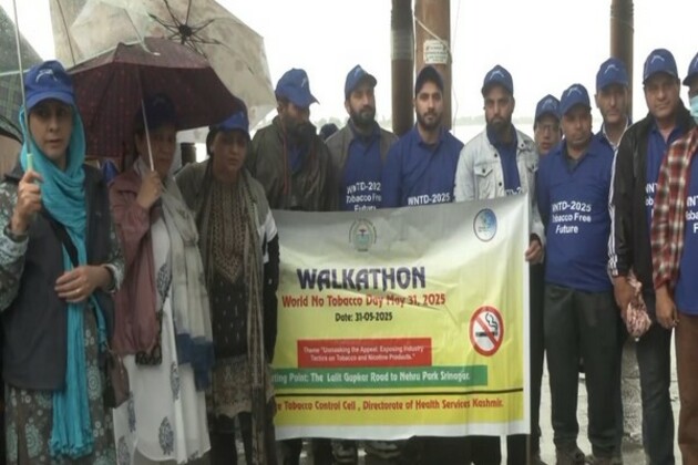J-K: Health department organises walkathon on World No Tobacco Day in Srinagar