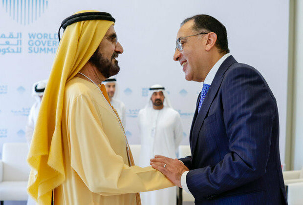 Mohammed bin Rashid meets Egypt's Prime Minister during World Governments Summit