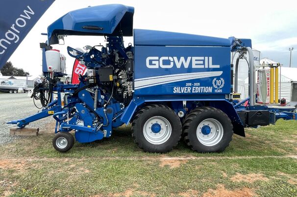The Goweil G125 baler and wrapper is available through Techgrow Ag.