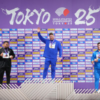 (SP)JAPAN-TOKYO-ATHLETICS-WORLD ATHLETICS CHAMPIONSHIPS-MEN'S SHOT PUT-AWARDING CEREMONY