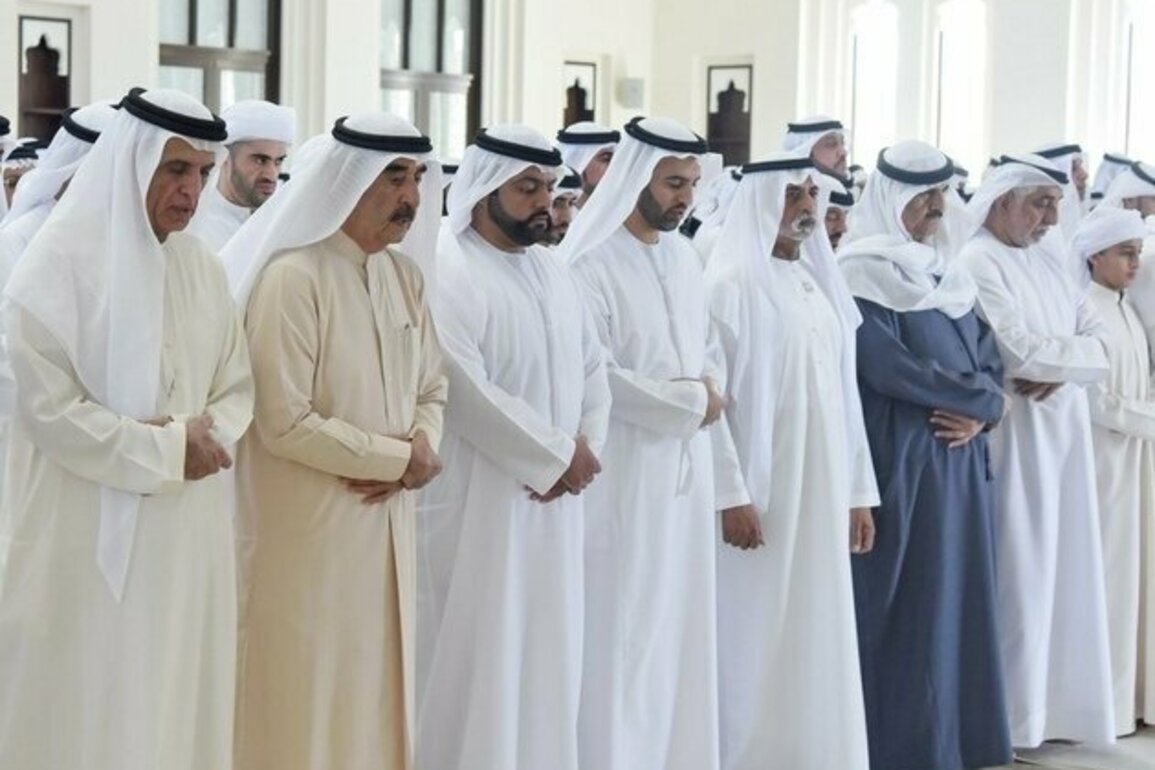 Rulers of UAQ, Ras Al Khaimah perform funeral prayer on body of Sheikha Hassa bint Hamid bin Abdulrahman Al-Shamsi