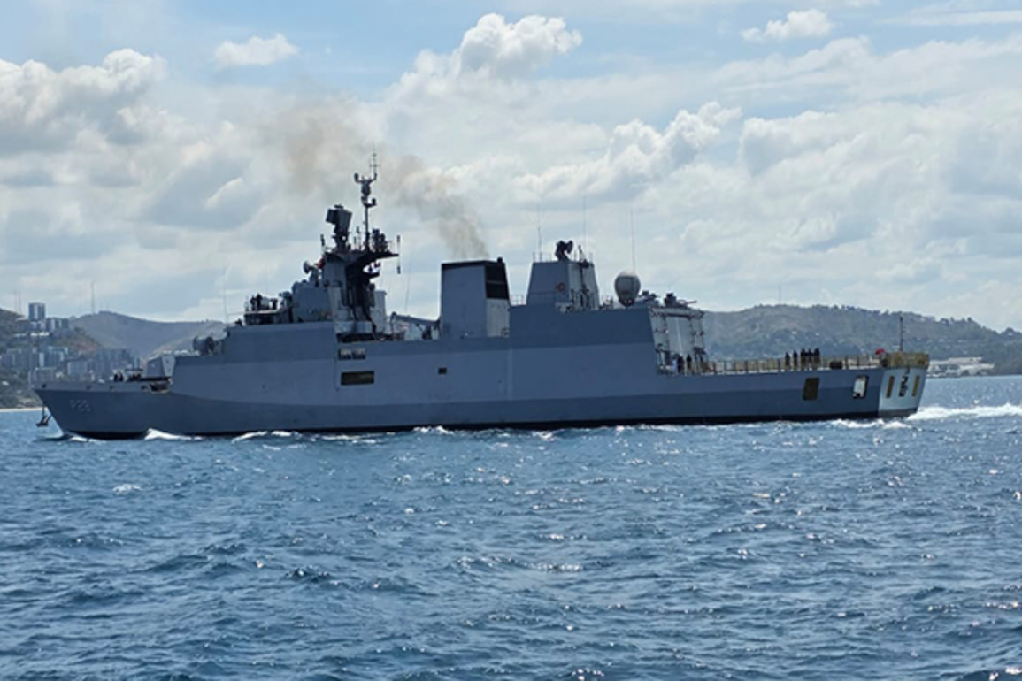 Indian Navy warship visits Port Moresby to join Papua New Guinea's 50th Independence Day celebrations