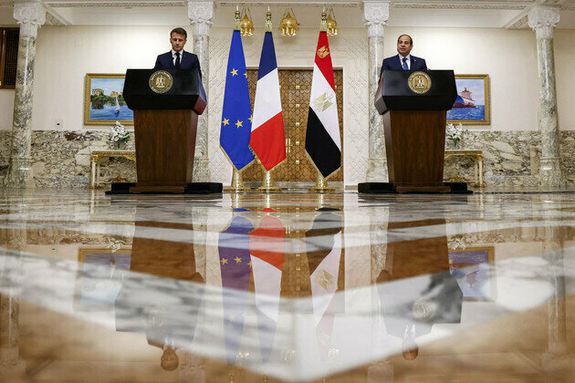 Egypt, France reject any calls for Palestinian displacement