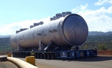 One of the autoclave's en route from New Caledonia to NSW