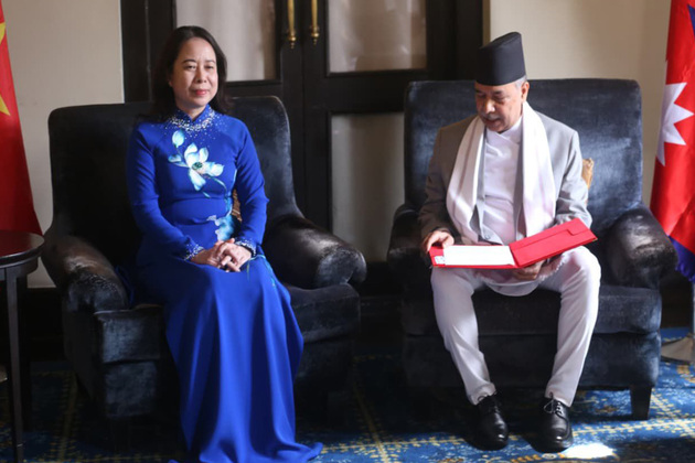 Visiting Vietnam VP holds bilateral talks with Nepali counterpart in Kathmandu