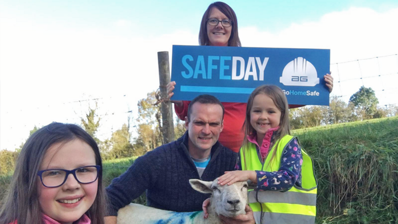 Cathy Reid, HR Business Partner, marking #safeday with her family