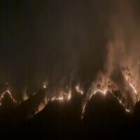 Massive forest fire breaks out in Himachal's Solan district