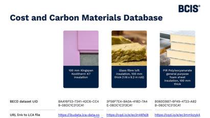 BCIS launches "pioneering" cost and carbon materials database