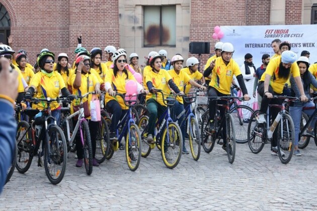Women's Day special Fit India Sundays on Cycle held across nation