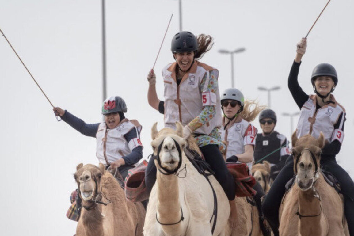 Britain's Rachel Stratton wins Camel Trek Marathon
