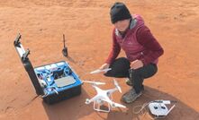 DMIRS’ senior geoscientist Sandra Romano at Lake Lefroy near Kambalda.