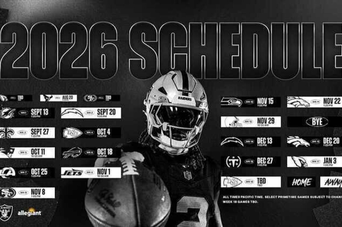 Las Vegas Raiders announce 2026 schedule