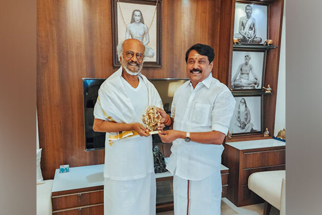 Tamil Nadu BJP chief Nainar Nagendran meets Rajinikanth, extends best wishes to superstar on his 50-year journey in cinema