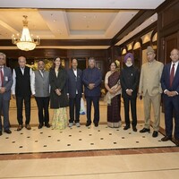 All-party delegation led by BJP MP Ravi Shankar Prasad arrives in Brussels