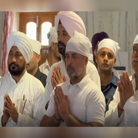 Congress MP Rahul Gandhi visits Baba Budha ji Samadh Astan Gurudwara