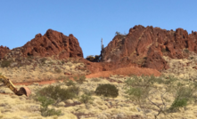   Paulsens East test pit at eastern end of outcropping hematite ridge