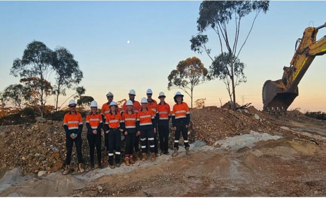 The team at Munda gold mine. Photo taken May 10, 2025.