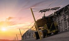 Electric truck at a mine in the Arctic