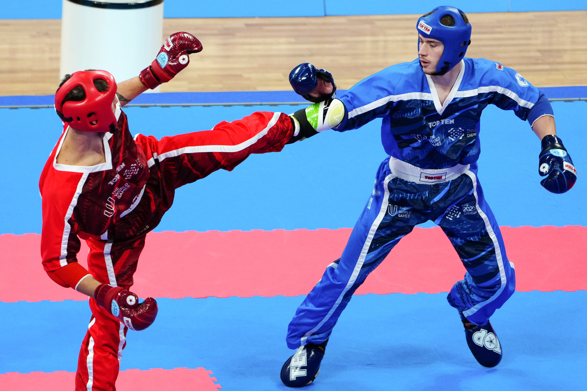 (SP)CHINA-CHENGDU-THE WORLD GAMES 2025-KICKBOXING-MEN'S POINT FIGHTING -84KG-SEMIFINALS (CN)