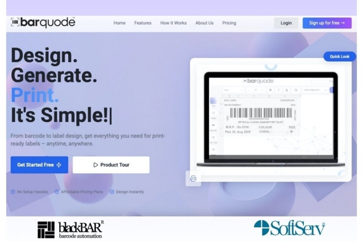 From Consumables to SaaS: SoftServ Launches BARQUODE for Barcode Label Design