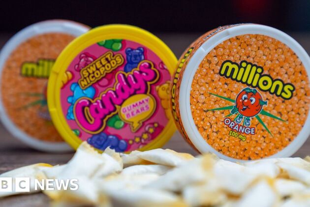 Extra-strong nicotine pouches packaged like children's sweets