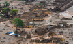 Destruição causada pelo rompimento da barragem de Fundão da Samarco em Mariana