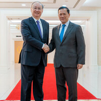 CAMBODIA-PHNOM PENH-CHINA-YIN LI-CAMBODIAN PM-MEETING