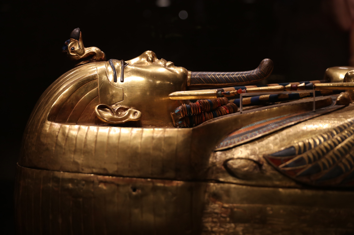 EGYPT-GIZA-GRAND EGYPTIAN MUSEUM-TUTANKHAMUN'S TREASURES
