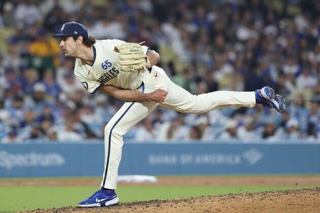 Dodgers adjust pitching staff again, recall RHP Wyatt Mills