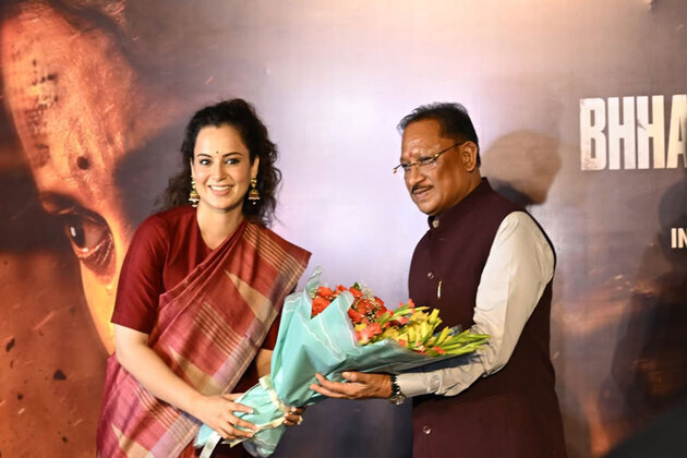 "Source of inspiration for people...": CM Vishnu Deo Sai praises Kangana Ranaut's 'Bharat Bhhagya Viddhaata' at Raipur screening