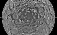 Lunar mosaic of ~1500 Clementine images of the south polar region of the moon. 