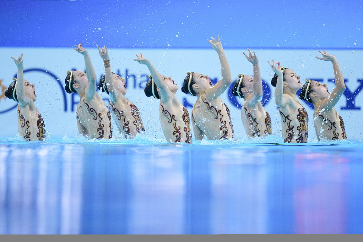 (SP)SINGAPORE-WORLD AQUATICS CHAMPIONSHIPS-ARTISTIC SWIMMING-TEAM TECHNICAL
