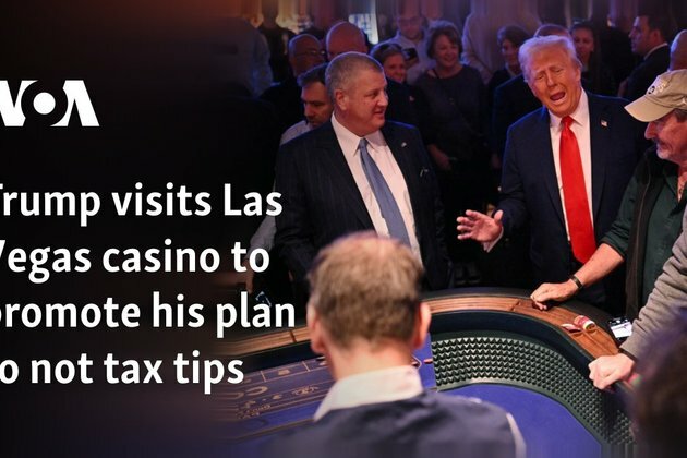 Trump visits Las Vegas casino to promote his plan to not tax tips