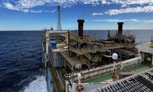 The Ningaloo Vision leaving the Van Gogh field for the last time