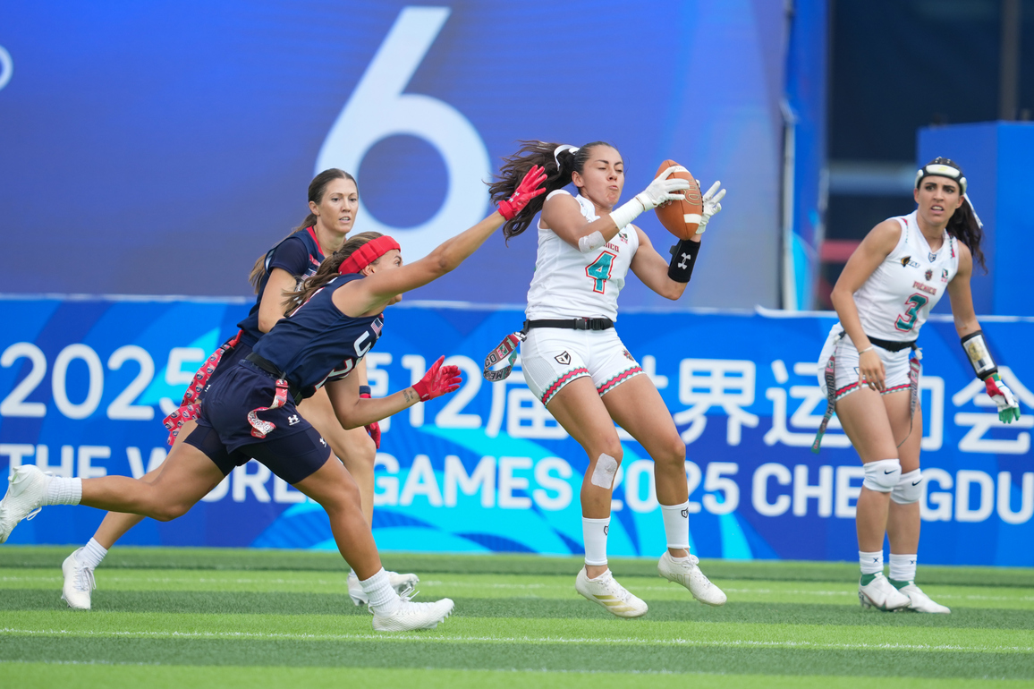(SP)CHINA-CHENGDU-THE WORLD GAMES 2025-FLAG FOOTBALL-WOMEN'S FINALS (CN)