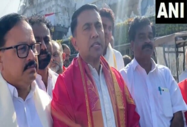 Goa CM Pramod Sawant offers prayers at Venkateswara Temple