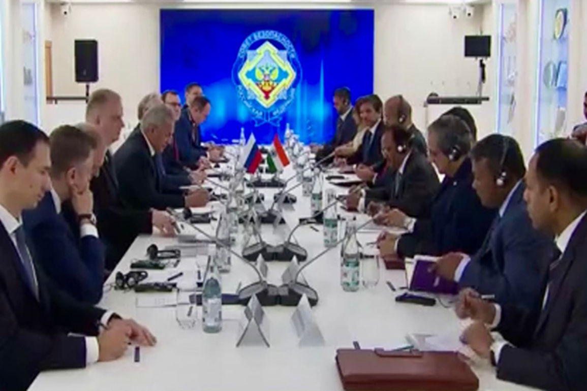 NSA Doval, Russia's Secy of Security Council Sergey Shoigu discuss ways to further strengthen strategic partnership