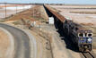 BHP Billiton iron ore train arriving in Port Hedland