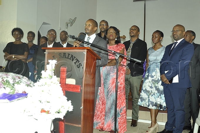 hris aine and other grandchildren addressing the mourners during the funeral hoto by immy uta