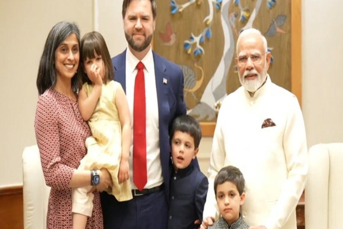Prime Minister hosts US Vice President and family, shares lively moments with children