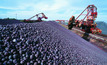 Minério de ferro empilhado/Divulgação